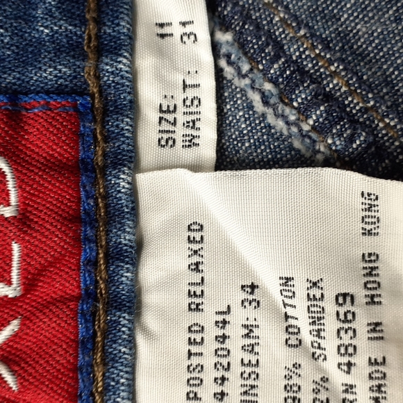 Posted Relaxed Mom Jeans  Tapered Leg 2 Pockets Size 11 Waist 31 - Picture 14 of 16